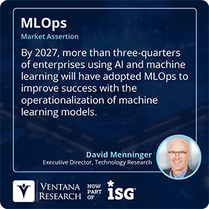 By 2027, more than three-quarters of enterprises using AI and machine learning will have adopted MLOps to improve success with the operationalization of machine learning models.