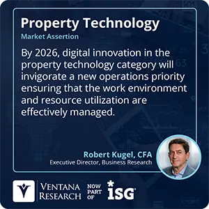 By 2026, digital innovation in the property technology category will invigorate a new operations priority ensuring that the work environment and resource utilization are effectively managed.